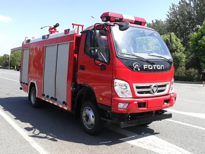 国六福田单排2.5吨水罐消防车